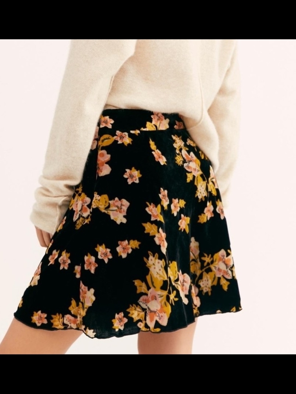 Free People Margaux Velvet Skirt